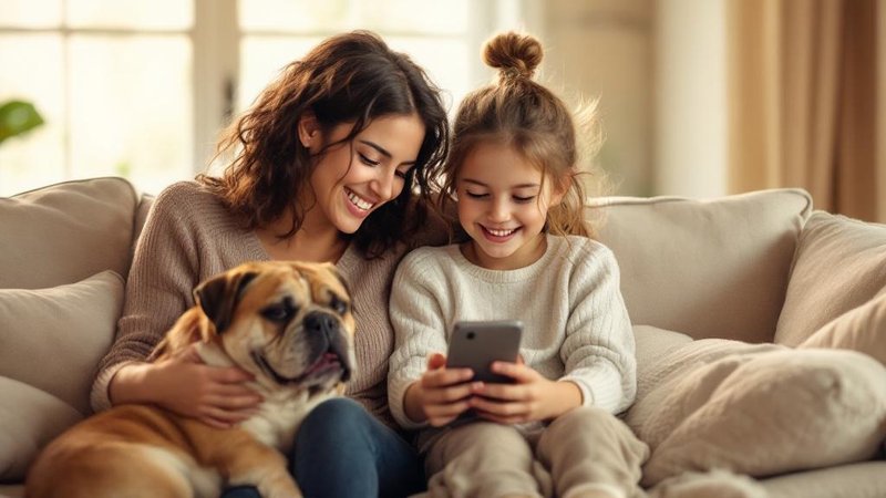 Blog section — Family listening to custom AI dog song