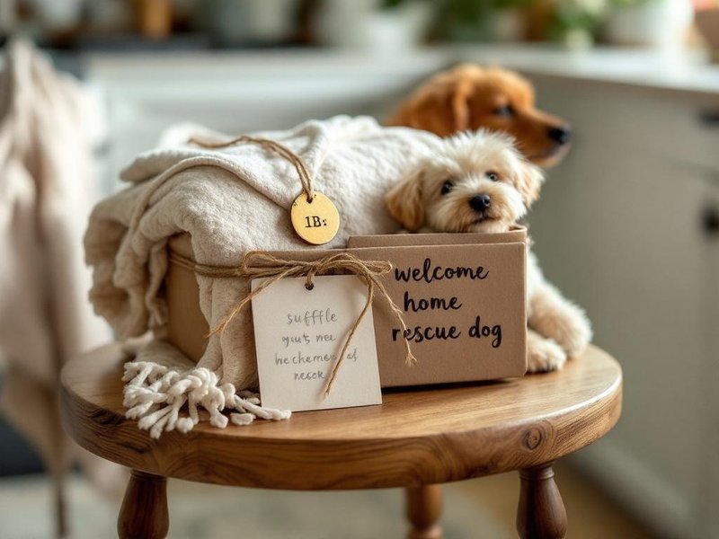 Welcome home gift basket for a new rescue dog