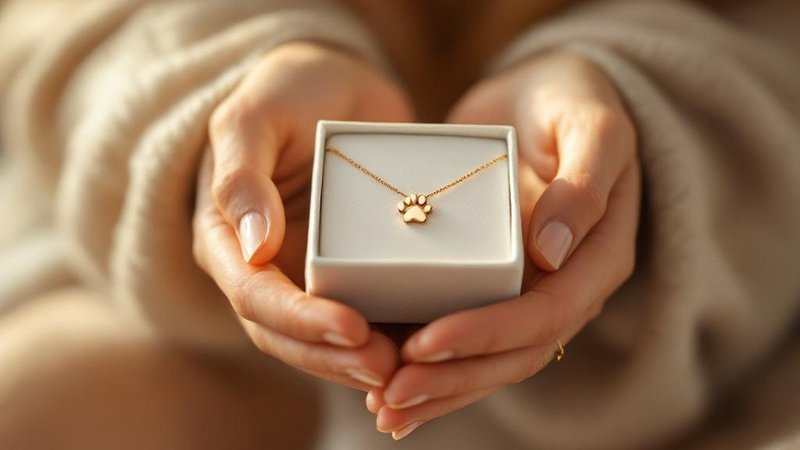 Blog section — Paw print necklace gift